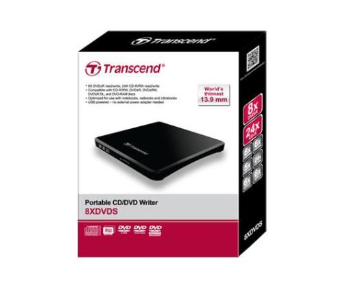 DVD RW USB2 8X EXT BLACK RTL/TS8XDVDS-K TRANSCEND