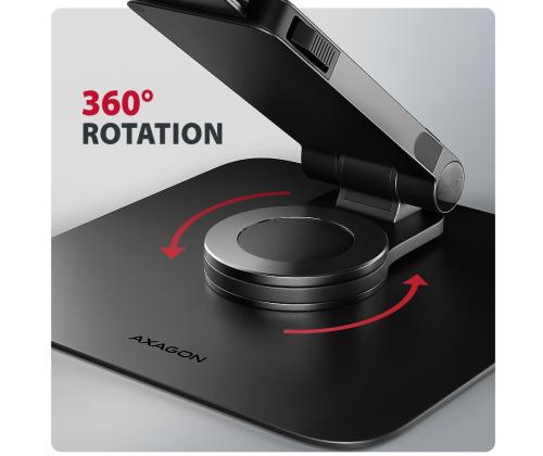 NB ACC STAND 10-17" ROTATING/ALUMINUM STND-LRB AXAGON