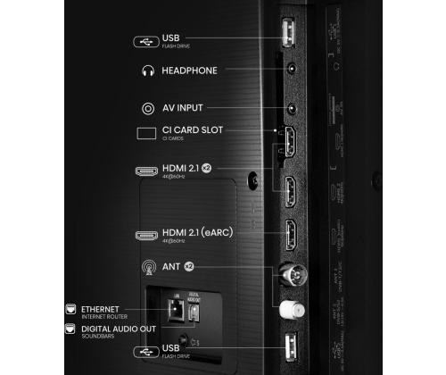 TV Set HISENSE 85 " 4K Ultra HD 3840 x 2160 pixels Flat 16:9 LED 85A6Q