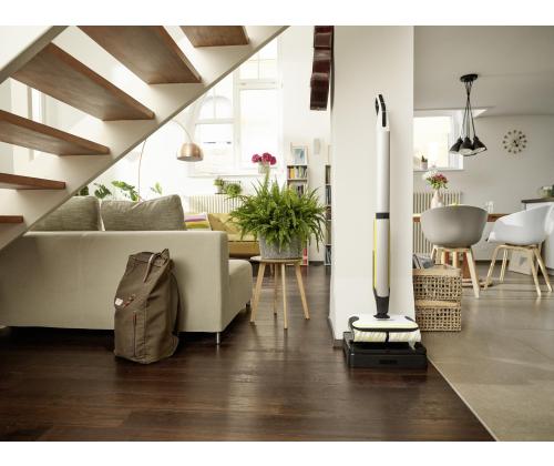 Vacuum Cleaner KARCHER Dry&wet Electric broom White/Black/Yellow Bagless Battery  4.3 kg 1.055-701.0