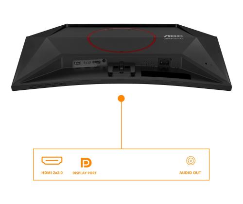 LCD Monitor AOC 23.6 " 1920 x 1080 pixels Full HD Native aspect ratio 16:9 LED Curved C24G42E