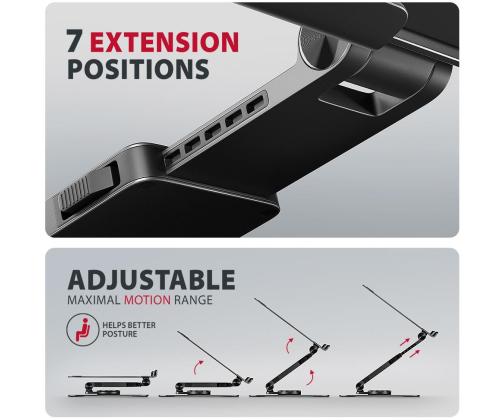NB ACC STAND 10-17" ROTATING/ALUMINUM STND-LRB AXAGON