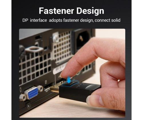 CABLE DP TO VGA 2M/BLACK HBLBH VENTION