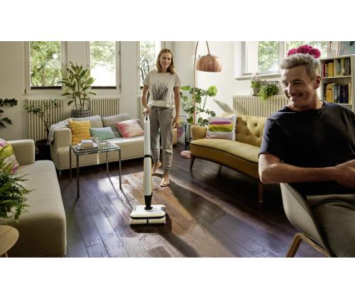 Vacuum Cleaner KARCHER Dry&wet Electric broom White/Black/Yellow Bagless Battery  4.3 kg 1.055-701.0