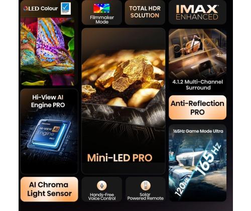 TV Set HISENSE 100 " 4K Ultra HD 3840 x 2160 pixels Flat 16:9 ULED 100U8Q