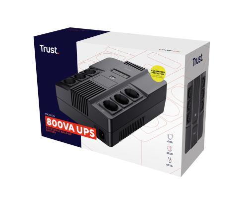 UPS TRUST 800 VA Wave form type Simulated sinewave Desktop/pedestal 23326