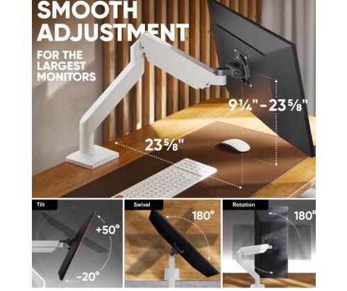 MONITOR ACC DESK MOUNT/15-42" BLK/WHT G110-BW ONKRON