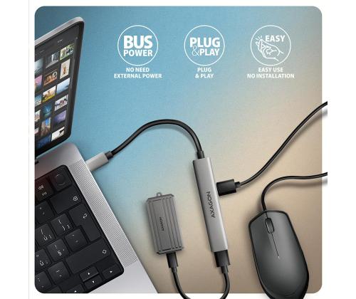 I/O HUB USB3.2 4PORT/0.12M HUE-STC AXAGON