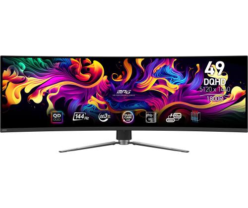 Monitor MSI MPG 491CQP QD-OLED 49" Gaming/Curved Panel QD-OLED 5120x1440 32:9 144Hz Matte 0.03 ms…