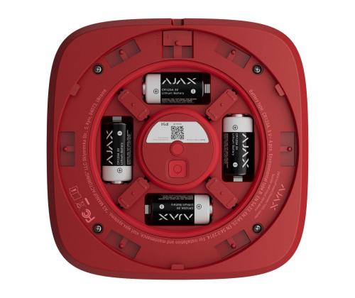 FIRE ALARM ACC SIREN SOUNDER/EN54 RED 118604 AJAX
