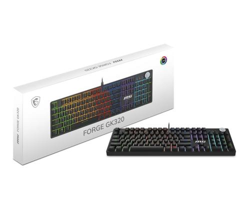 KEYBOARD GAMING BLACK US/FORGE GK310 RED MSI