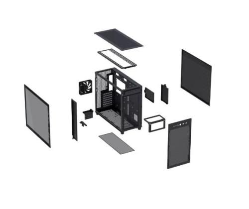 Case ASUS ATX/micro ATX/Mini-ITX Black/Transparent Midi Tower PC PRIME AP303 TG BLACK 90DC00V0…