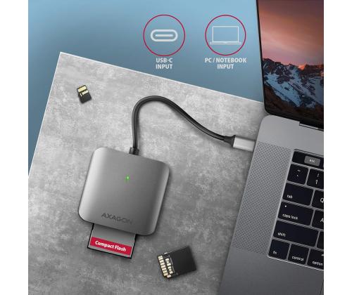 MEMORY READER USB-C 3-SLOT/SD/MICROSD/CF CRE-S3C AXAGON