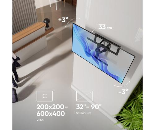 TV SET ACC WALL MOUNT /32-90"/BLACK SM6-B ONKRON