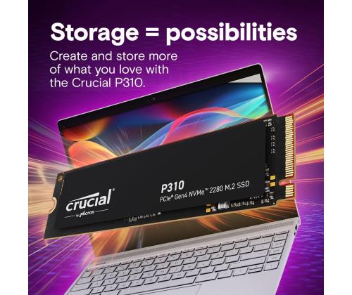 SSD CRUCIAL 220xTBW rating Read speed 7100 MB/s Write speed 6000 MB/s NVMe Yes PCI Express 4.0 M.2…