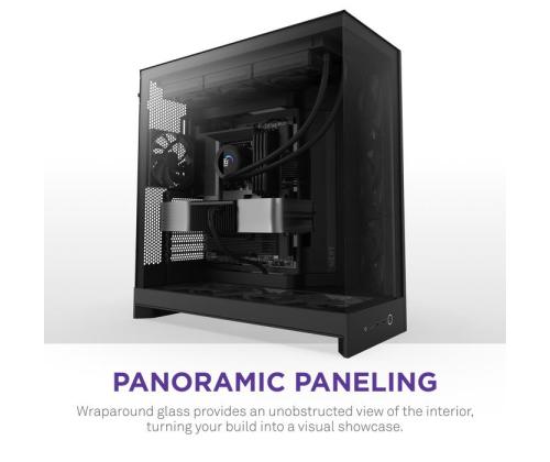 Case NZXT ATX/micro ATX/Mini-ITX/EATX Black Midi Tower PC CM-H92FB-01