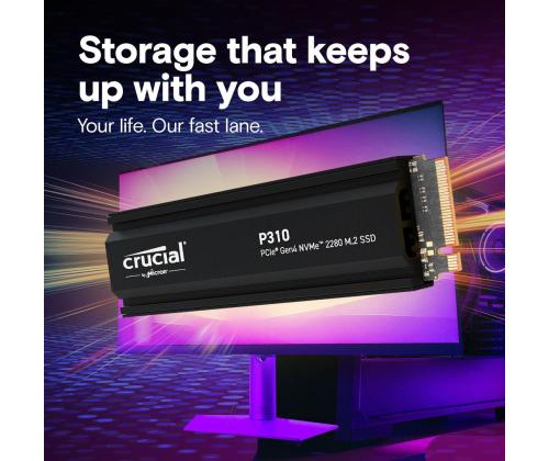 SSD PCIE G4 M.2 NVME 4TB W/HS/P310 CT4000P310SSD5 CRUCIAL