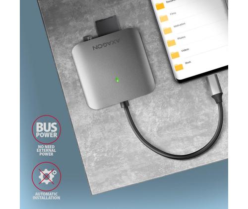 MEMORY READER USB-C 3-SLOT/SD/MICROSD/CF CRE-S3C AXAGON