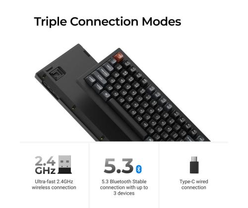 KEYBOARD WRL V1 ULTRA/BLACK V1U-D3 KEYCHRON