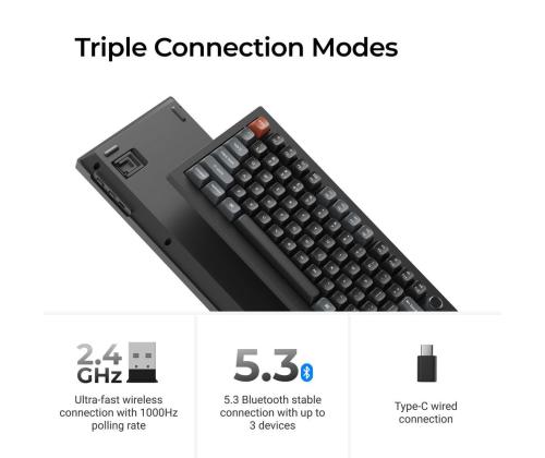 KEYBOARD WRL V3 ULTRA/BLACK V3U-D1 KEYCHRON