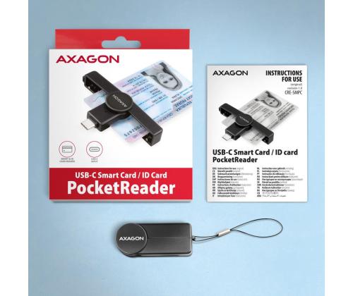 CARD READER POCKET SMARTCARD/USB-C CRE-SMPC AXAGON