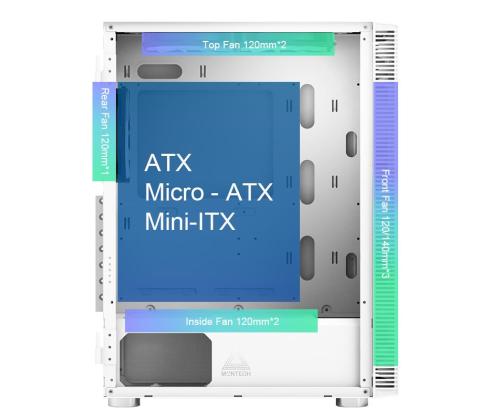 Case MONTECH X3 Glass MidiTower Case product features Transparent panel Not included ATX MicroATX…