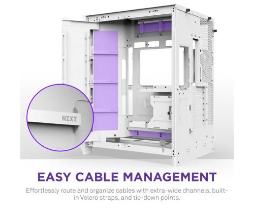 Case NZXT ATX/micro ATX/Mini-ITX/EATX White Midi Tower PC CM-H92FW-01