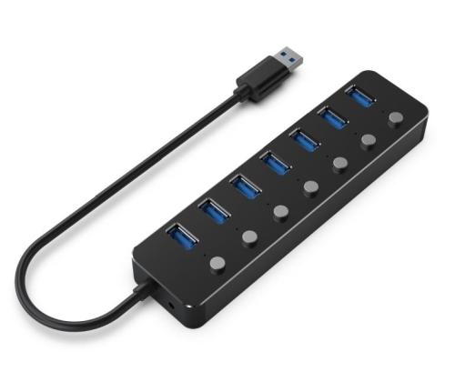 I/O HUB USB3 7PORT/UHB-U3P7P-01 GEMBIRD