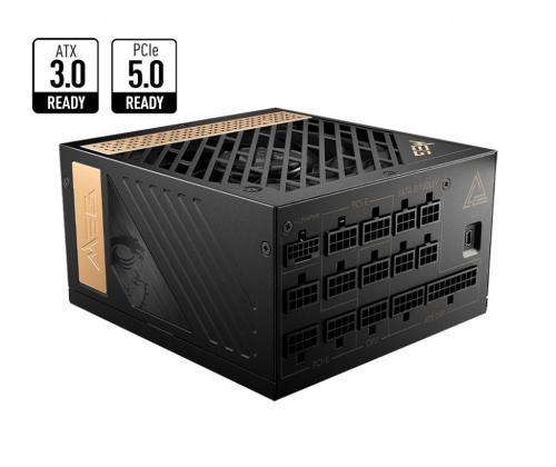 Power Supply MSI 1300 Watts Efficiency 80 PLUS PLATINIUM PFC Active MEGAI1300PPCIE5