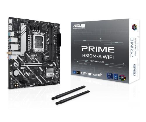 Mainboard ASUS Intel H810 LGA1851 Micro-ATX Memory DDR5 Memory slots 2 PRIMEH810M-AWIFI