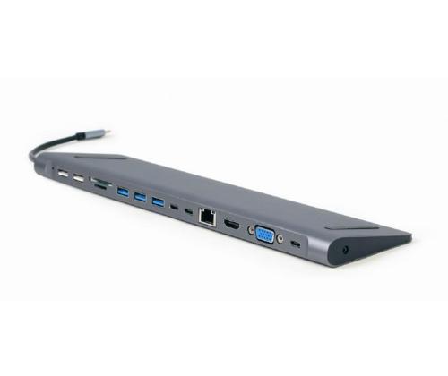 I/O ADAPTER USB-C TO HDMI/USB3/9IN1 A-CM-COMBO9-01 GEMBIRD