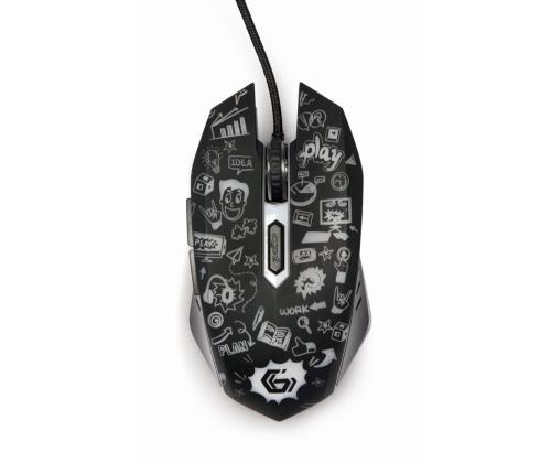MOUSE USB OPTICAL BLACK/MUS-6B-GRAFIX-01 GEMBIRD