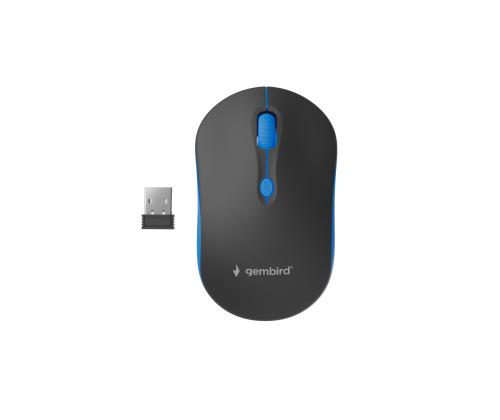 MOUSE USB OPTICAL WRL BLACK/BLUE MUSW-4B-03-B GEMBIRD