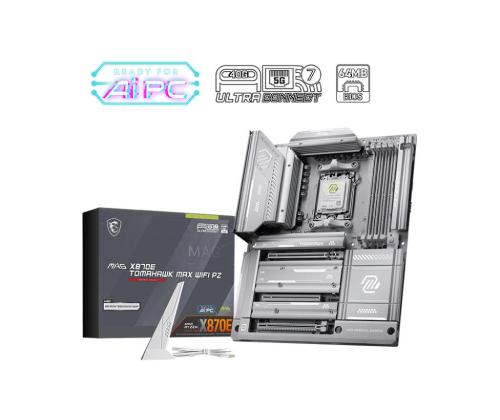 Mainboard MSI AMD X870E Socket AM5 ATX RAM DDR5-SDRAM 4xSlots Wi-Fi Yes Bluetooth Yes 4xNumber of M…