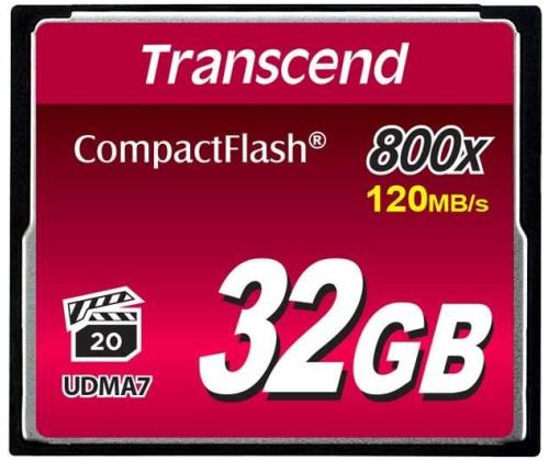 MEMORY COMPACT FLASH 32GB/800X TS32GCF800 TRANSCEND