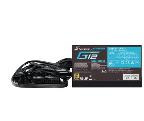 Power Supply SEASONIC G12 GC 850 Watts Efficiency 80 PLUS GOLD MTBF 100000 hours G12GC-850