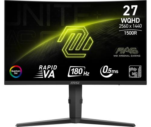LCD Monitor MSI MAG 275CQRF QD E2 27" Gaming/Curved Swivel Height adjustable Tilt Matte Panel VA…