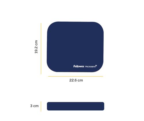 MOUSE PAD MICROBAN/BLUE 5933805 FELLOWES