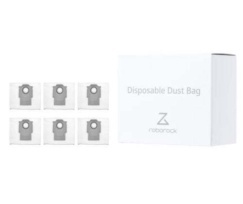 Vacuum Cleaner Accessory ROBOROCK Disposable Dust Bag 6pcs White For OC0/Q70+/Q70 Max+/OC5/Q75+/Q75…