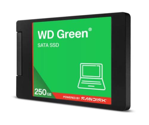 SSD WESTERN DIGITAL Green 250GB 3D NAND Read speed 545 MBytes/sec 2,5" MTBF 2000000 hours…