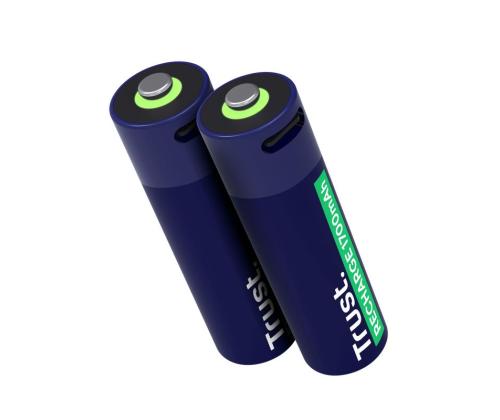 BATTERY RECH. LI-ION AA 1.5V/1700MAH USB-C 2P 25584 TRUST