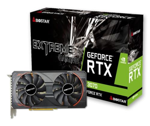 Graphics Card BIOSTAR NVIDIA GeForce RTX 3070 1500 MHz 8 GB GDDR6 256 bit PCI Express x16 4.0…