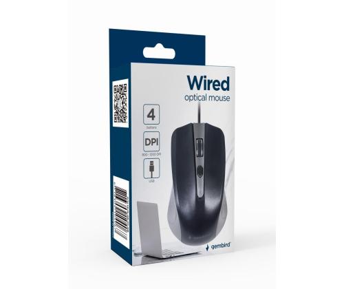 MOUSE USB OPTICAL GREY/BLACK/MUS-4B-01-GB GEMBIRD