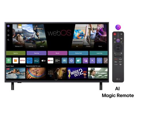 TV Set LG 43" 4K/Smart 3840x2160 Wireless LAN Bluetooth webOS Black 43QNED82A3B