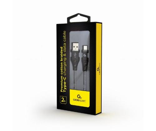CABLE USB-C TO USB2 2M BLK/WHT/CC-USB2B-AMCM-2M-BW GEMBIRD