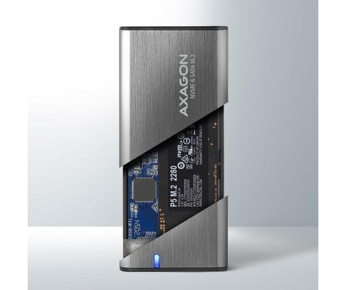 SSD ACC ENCLOSURE M.2 NVME/SATA USB-C EEM2-SG2 AXAGON