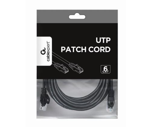 PATCH CABLE CAT6 UTP 5M/BLACK PP6U-5M/BK GEMBIRD