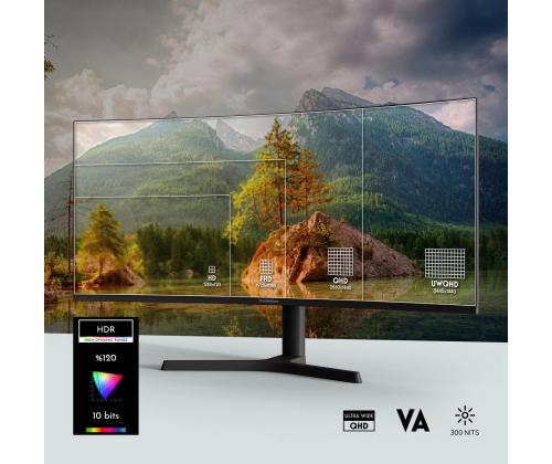 LCD Monitor THOMSON 34 " 3440 x 1440 pixels UltraWide Quad HD LCD Curved M34QG7Y14C