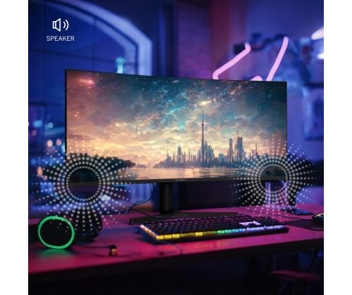 LCD Monitor THOMSON 34 " 3440 x 1440 pixels UltraWide Quad HD LCD Curved M34QG7Y14C