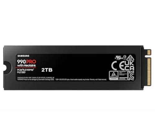 SSD SAMSUNG 990 PRO with Heatsink 2TB M.2 PCIE NVMe MLC Write speed 6900 MBytes/sec Read speed 7450…